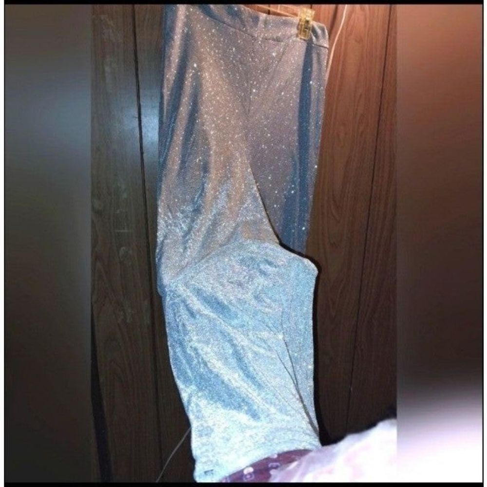 Ladies wide-leg sparkling pants sz X-large - Picture 2 of 6